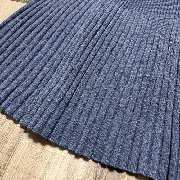 Aerie High Rise Ribbed Knit Stretch Mini Skirt Blue NWT Women’s Size S - Picture 4 of 8